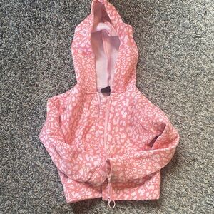 Pink Leopard Print Hoodie